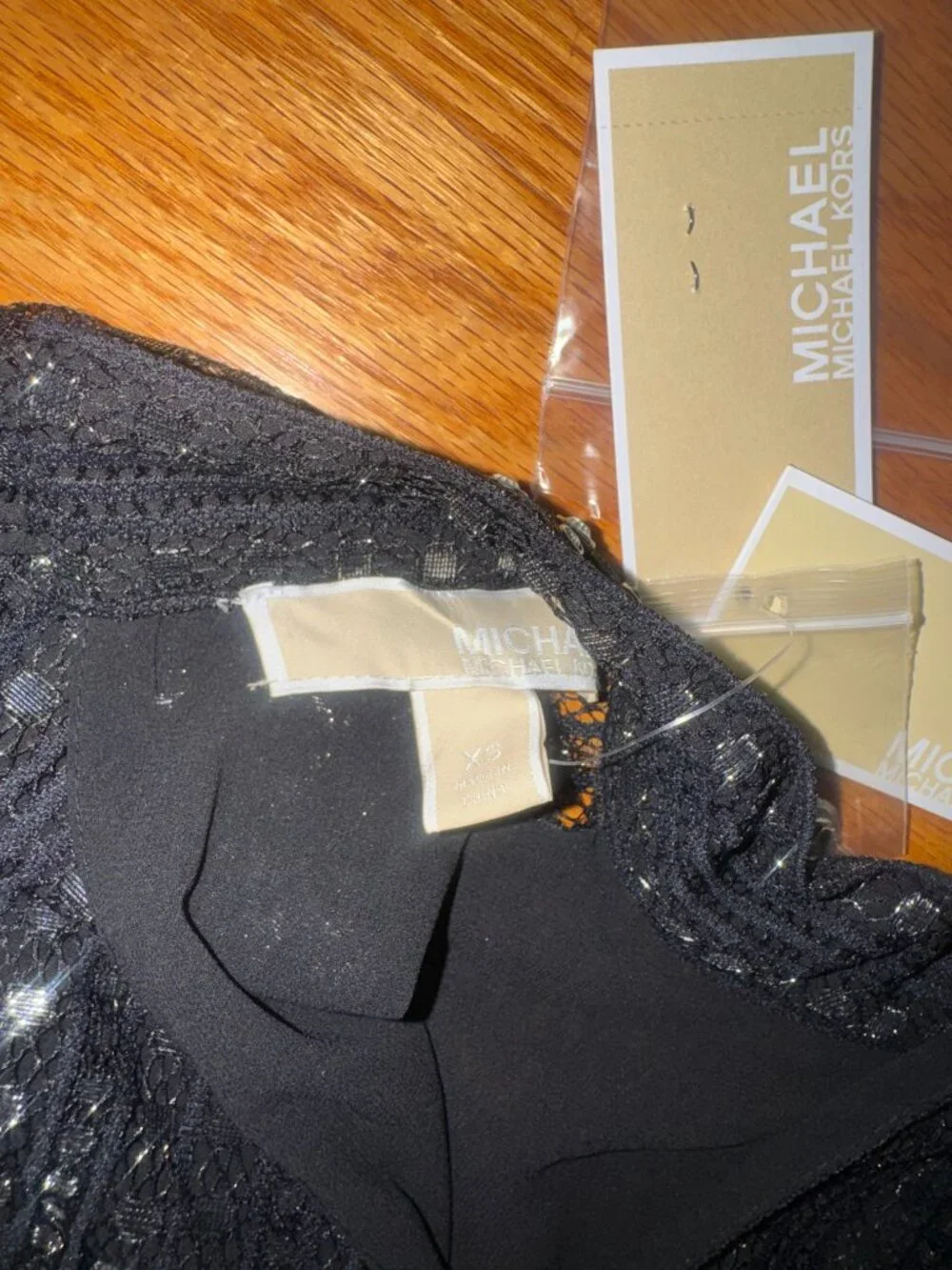 MICHAEL Michael Kors Black Sequin Lace Mini Dress (NEW w/ TAGS)